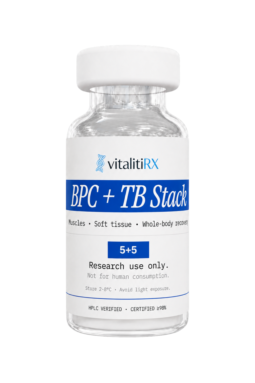 BPC + TB Stack 5/5mg vial product render