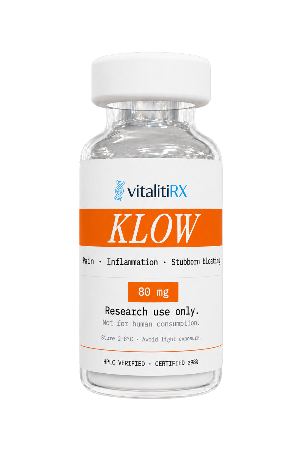 KLOW 80mg vial product render