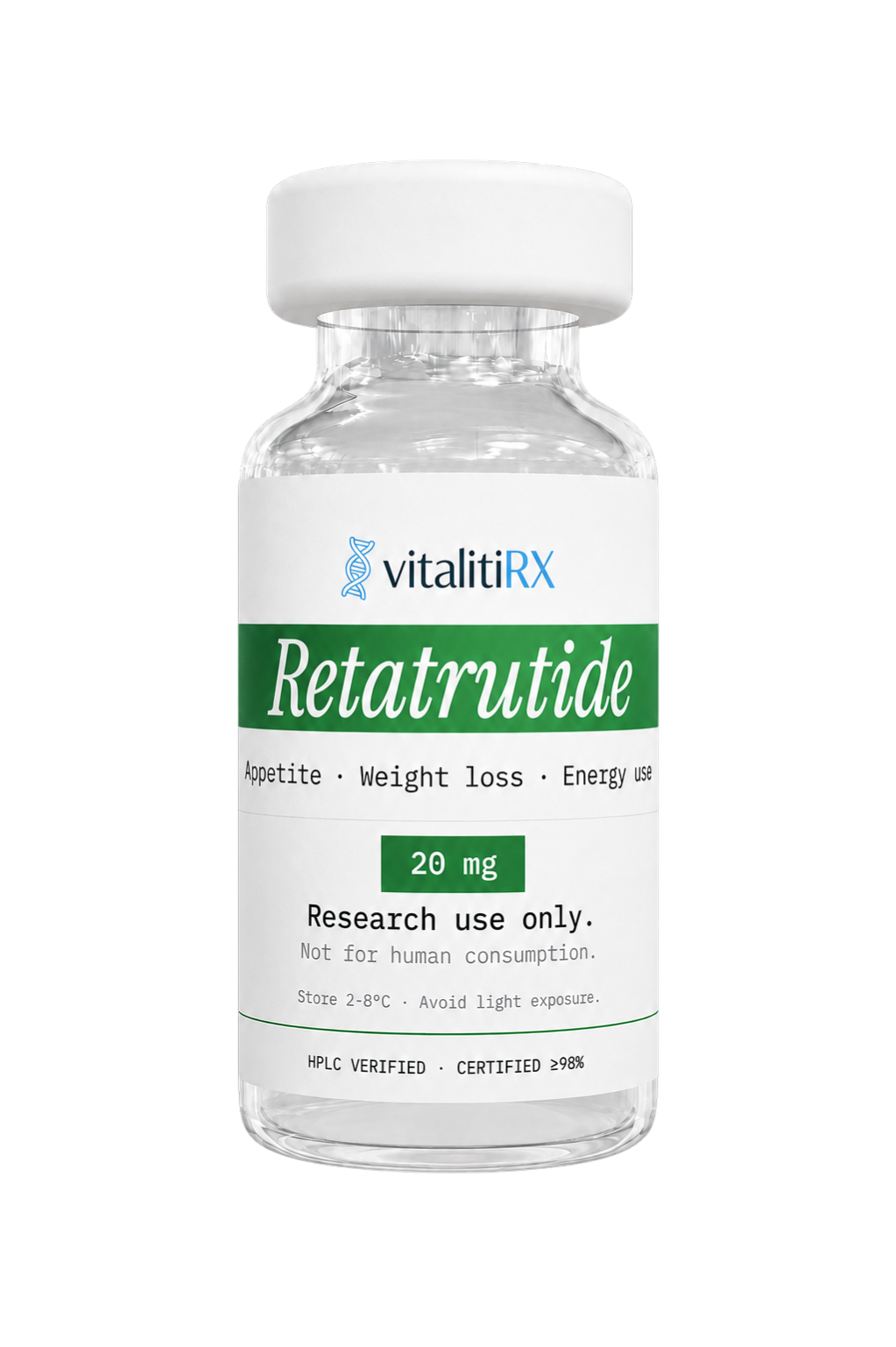 Retatrutide 20mg vial product render